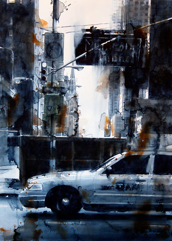 Lincoln Tunnel & 9th Avenue, rain -  Tim Saternow - McGaw Graphics