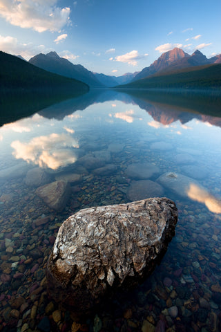 Bowman Lake, Glacier National Park (rock) -  Jason Savage - McGaw Graphics