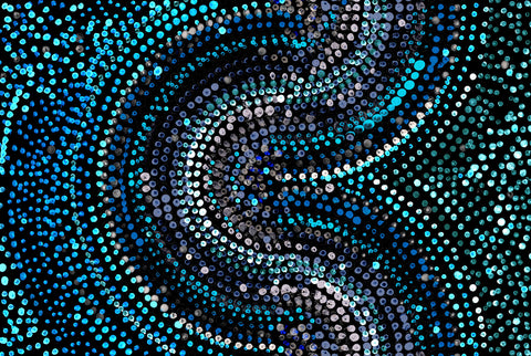 Blue Marbles 3 -  Stacey Wolf - McGaw Graphics