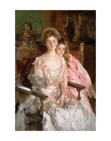 Mrs. Fiske Warren (Gretchen Osgood) and Her Daughter Rachel, 1903 -  John Singer Sargent - McGaw Graphics