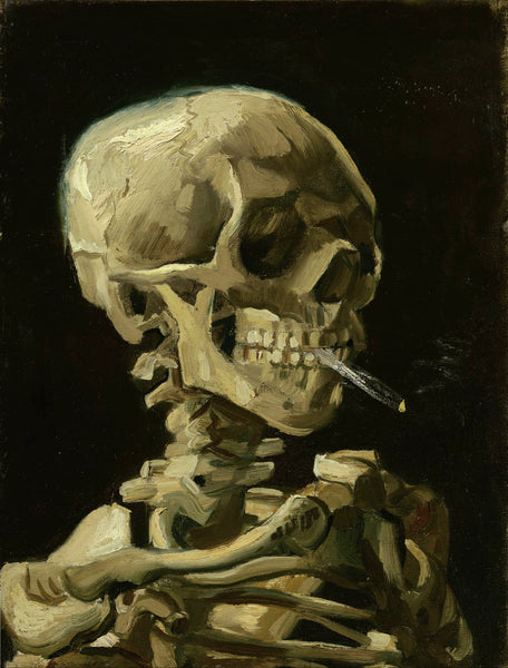 オリジナル絵画　　パインスカル Head of a Skeleton with a Burning Cigarette, 1886 | McGaw