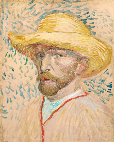Self-portrait with Straw Hat, 1887 -  Vincent van Gogh - McGaw Graphics