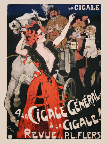 La Cigale -  Vintage Posters - McGaw Graphics