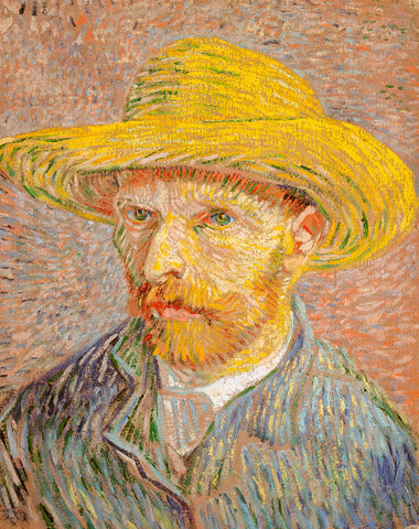 Self-Portrait with a Straw Hat (obverse: The Potato Peeler), 1887 -  Vincent van Gogh - McGaw Graphics