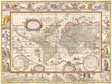 Blaeu - World Map -  Vintage Map - McGaw Graphics