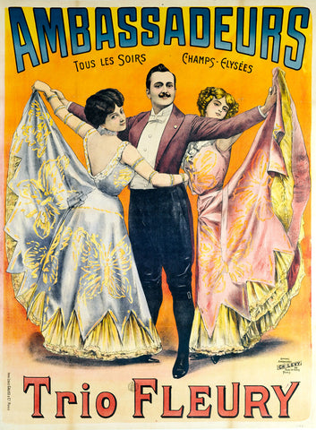 Ambassadeurs Trio Fleury -  Vintage Poster - McGaw Graphics