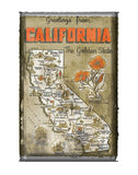 Greetings from California -  Vintage Vacation - McGaw Graphics