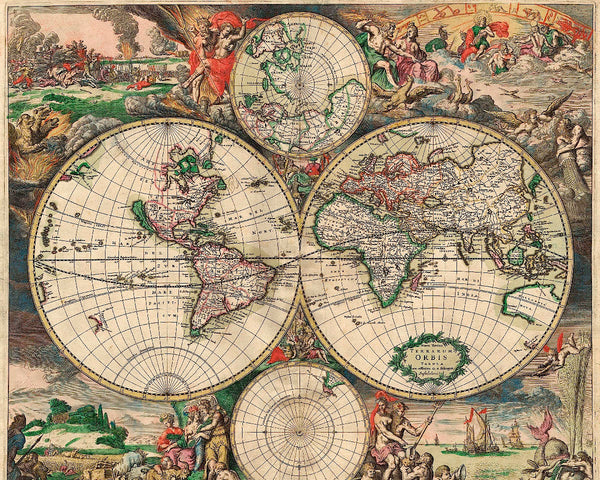 World Map 1689 | McGaw Graphics