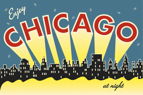 Chicago skyline -  Vintage Reproduction - McGaw Graphics