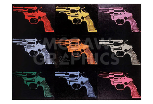 洋書 RAYGUN Andy Warhol Gun, c. 1981-82 (black and red on white) | McGaw Graphics