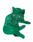 Cat From "25 Cats Named Sam and One Blue Pussy", c. 1954  (Green Cat) -  Andy Warhol - McGaw Graphics
