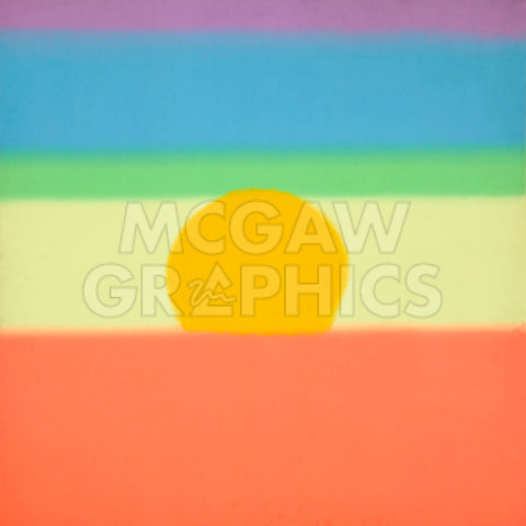 Sunset, 1972 (yellow, blue, purple, orange) -  Andy Warhol - McGaw Graphics