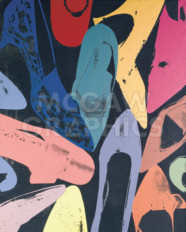 Diamond Dust Shoes, 1980 (lilac, blue, green) -  Andy Warhol - McGaw Graphics