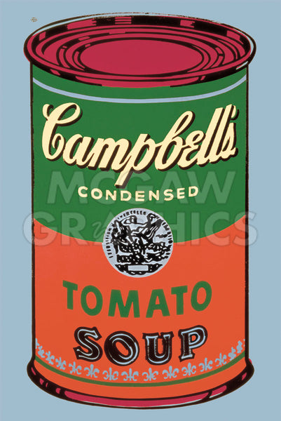 Colored Campbell's Soup Can, 1965 (green & red) | McGaw Graphics