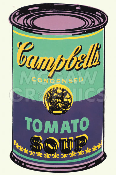 Colored Campbell's Soup Can, 1965 (green & purple) | McGaw Graphics