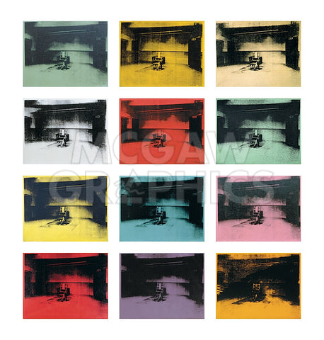 Twelve Electric Chairs, 1964/65 -  Andy Warhol - McGaw Graphics
