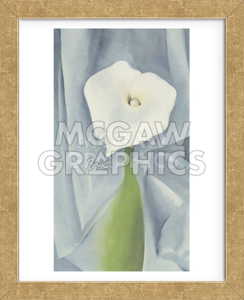 Calla Lily on Grey, 1928 (Framed) | McGaw Graphics