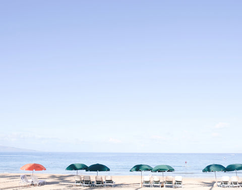 Beach Photography II (green chairs)
