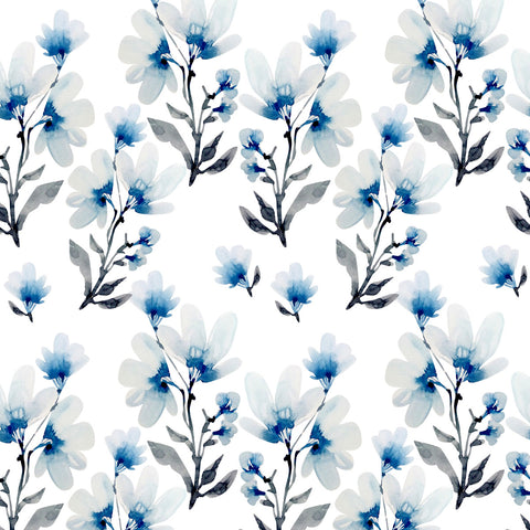 Symphony of Blue and Gray Flowers