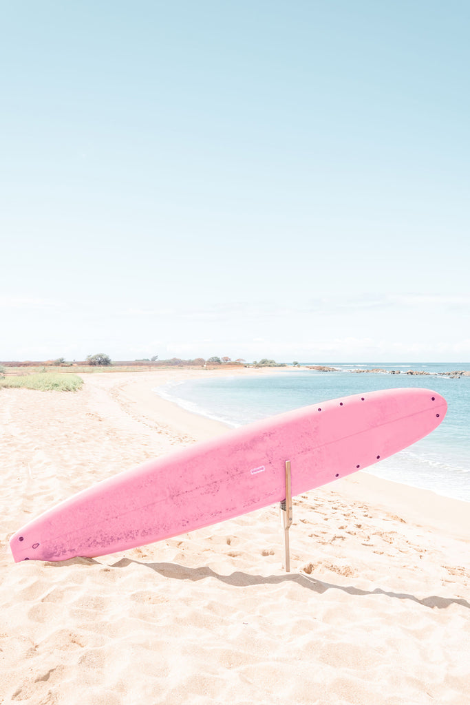 Pink Rocks Surfing Pink Surfboard
