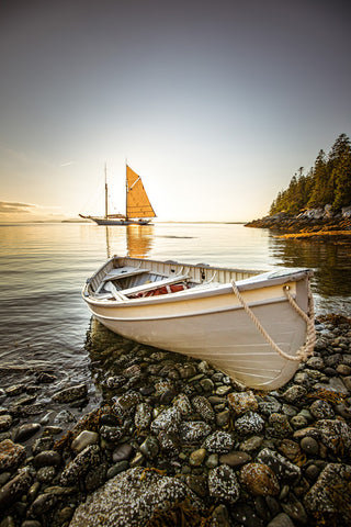 Anna on Lobster Bake Island, Penobscot Bay