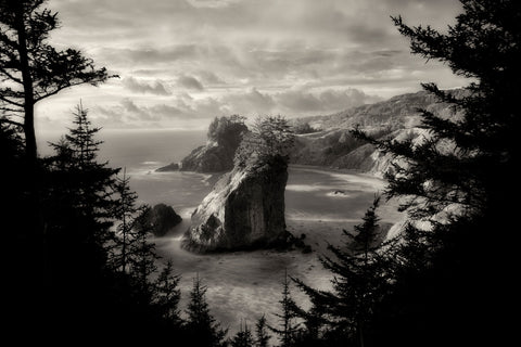 Seastack Cove (Black & White)
