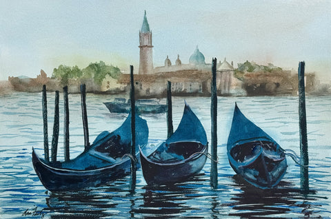 Gondolas of Venice -  Lisa Fertig - McGaw Graphics