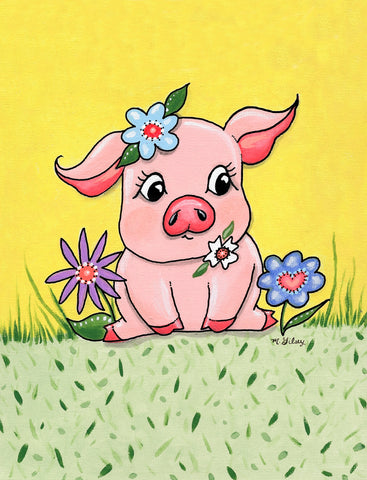 Oink with Flowers