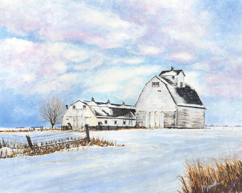 Black and White Barn