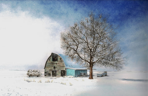 Winter Hay Barn