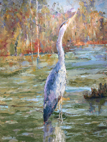 Standing Heron -  Bart Levy - McGaw Graphics
