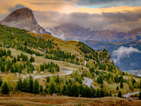 Hairpin Turns Through the Dolomites, Italy