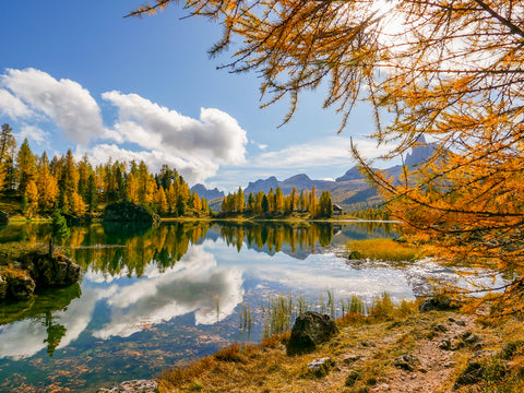 Croda da Lago and Refugio, Dolomites, Italy