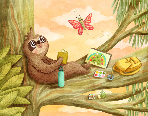 Sloth Tree Painting