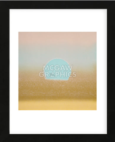 Sunset, 1972 (gold, blue) (Framed)