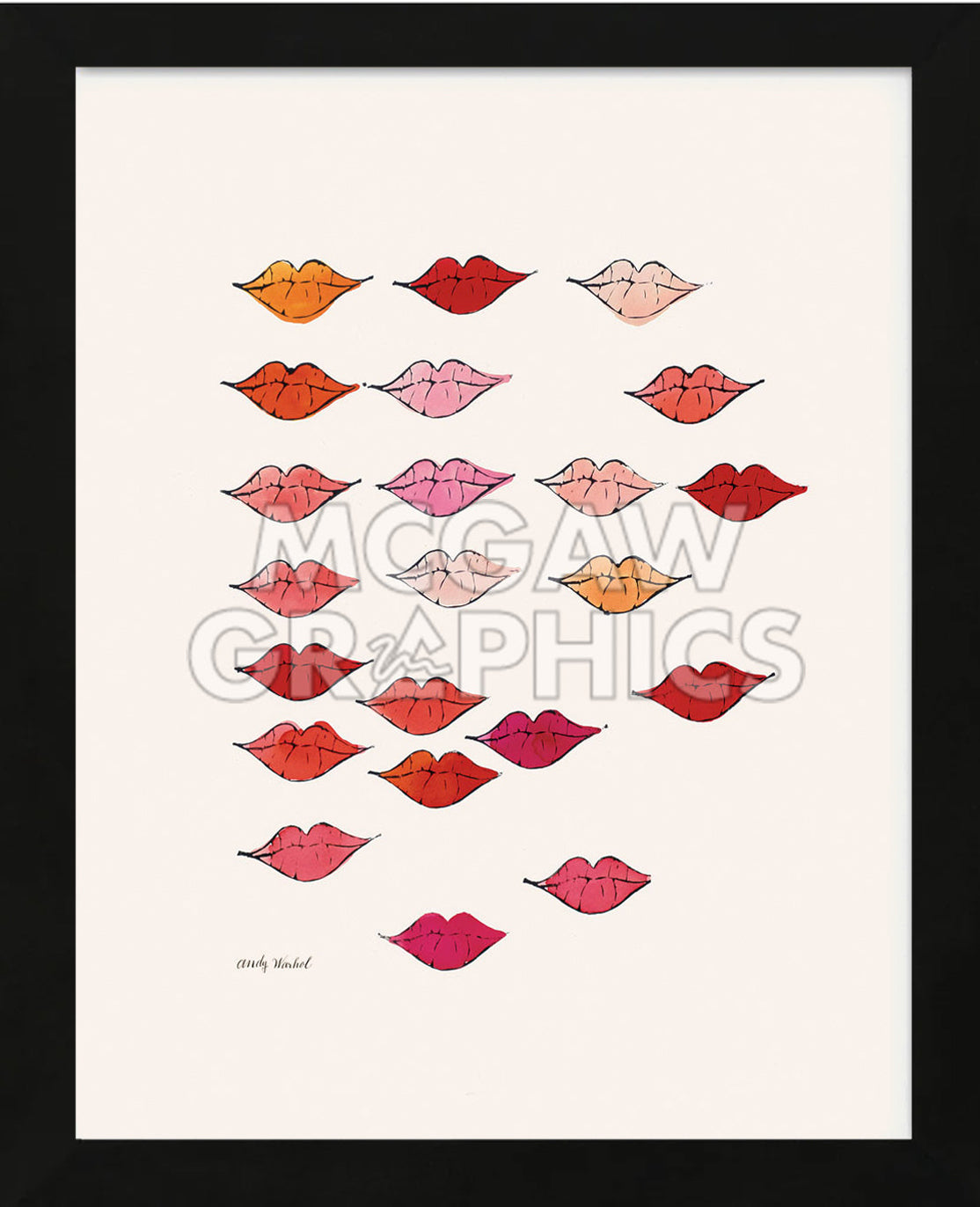 Stamped Lips, c. 1959 (Framed) | McGaw Graphics
