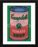 Colored Campbell's Soup Can, 1965 (red & green) (Framed)