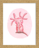 Axolotl Playing Recorder (Framed)