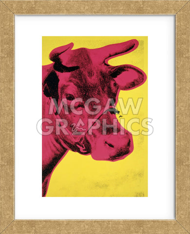 Cow, 1966 (yellow & pink) (Framed)