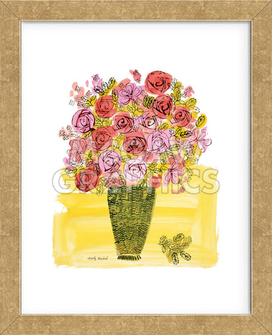 (Stamped) Basket of Flowers, 1958 (Framed)