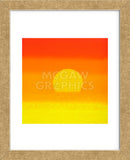 Sunset, 1972 (orange & yellow) (Framed)