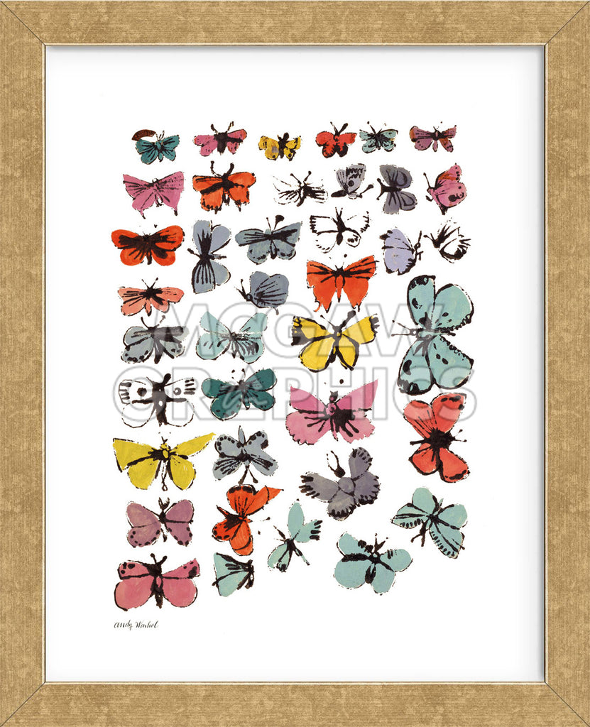 bugaboo andy warhol butterflies Butterflies, 1955 (many/varied colors)- Andy Warhol 12x9 image on 16x13 Giclée Paper