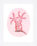 Axolotl Playing Recorder (Framed)