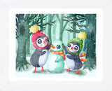 Penguins Snowman (Framed)