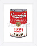 Campbell's Soup I:  Chicken Noodle, 1968 (Framed)