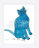 Cat From "25 Cats Named Sam and One Blue Pussy", c. 1954  (One Blue Pussy) (Framed)