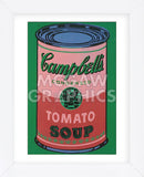Colored Campbell's Soup Can, 1965 (red & green) (Framed)