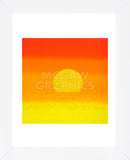 Sunset, 1972 (orange & yellow) (Framed)