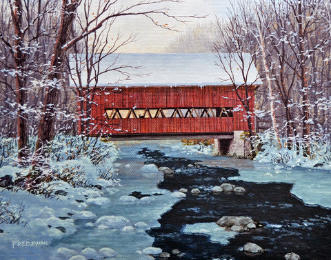 Stowe Covered Bridge Winter