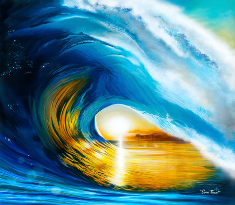 Sunset Waves in Waikiki -  Conni Treant - McGaw Graphics